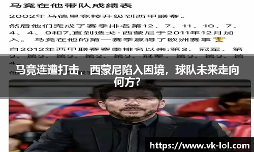 马竞连遭打击，西蒙尼陷入困境，球队未来走向何方？